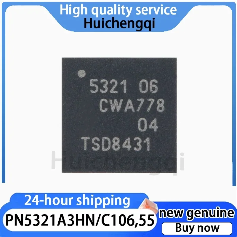 

1PCS PN5321A3HN/C106,55 QFN-40 NFC Controller Wireless Transceiver Chip