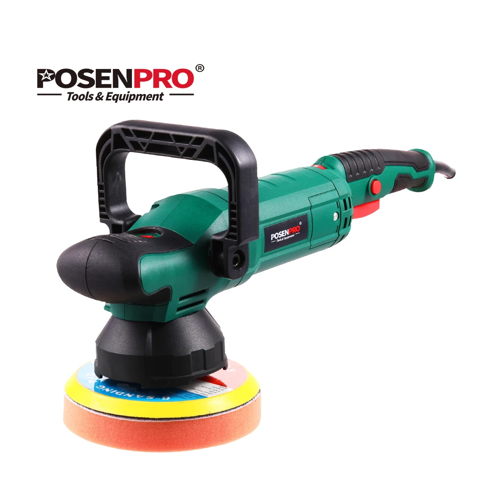 POSENPRO 150mm Dual Action Polisher 900W Variable Speed Orbit Electric Polisher Shock and Polishing Machine Cleaner Pad