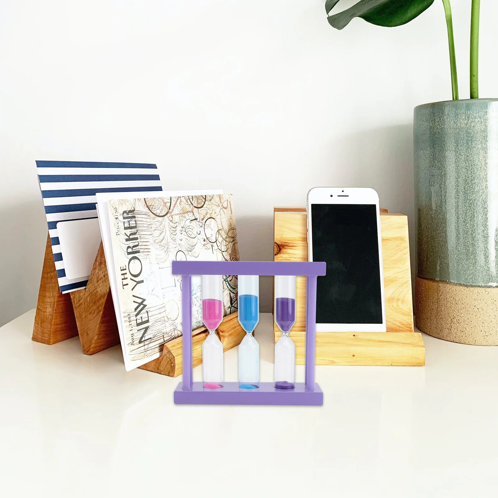 

1Pcs Wood Glass Hourglass Sand Clock Timer Desktop Adornment Unique Design Gift Wood Glass Hourglass Sand Clock Timer