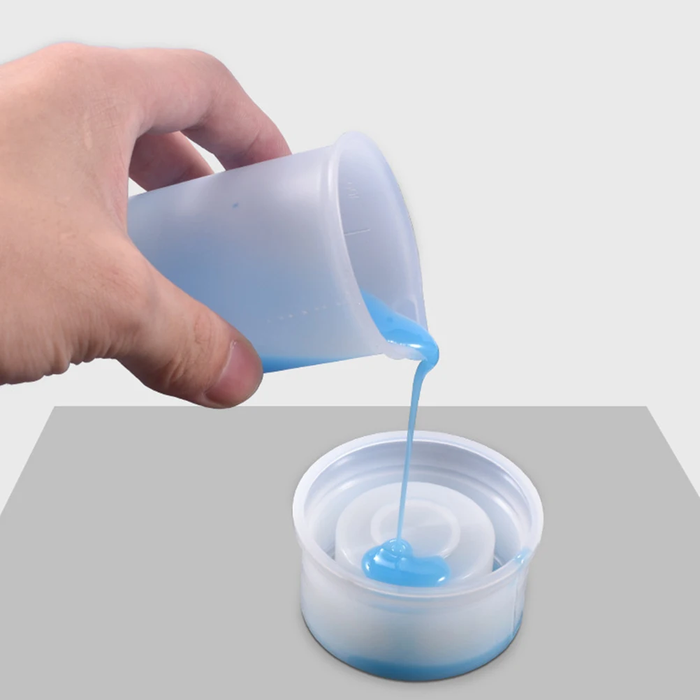 

Glue Mixing Cups Silicone Measuring Epoxy Resin Transparent Scale Reusable Flexible Graduated Cup Diy Crafts Accessories