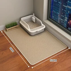 Impermeável dupla camada Pet Litter Mat, caixa de vaso sanitário do gato, areia antiderrapante, tapete lavável, almofada limpa, Pet Clean Supplies