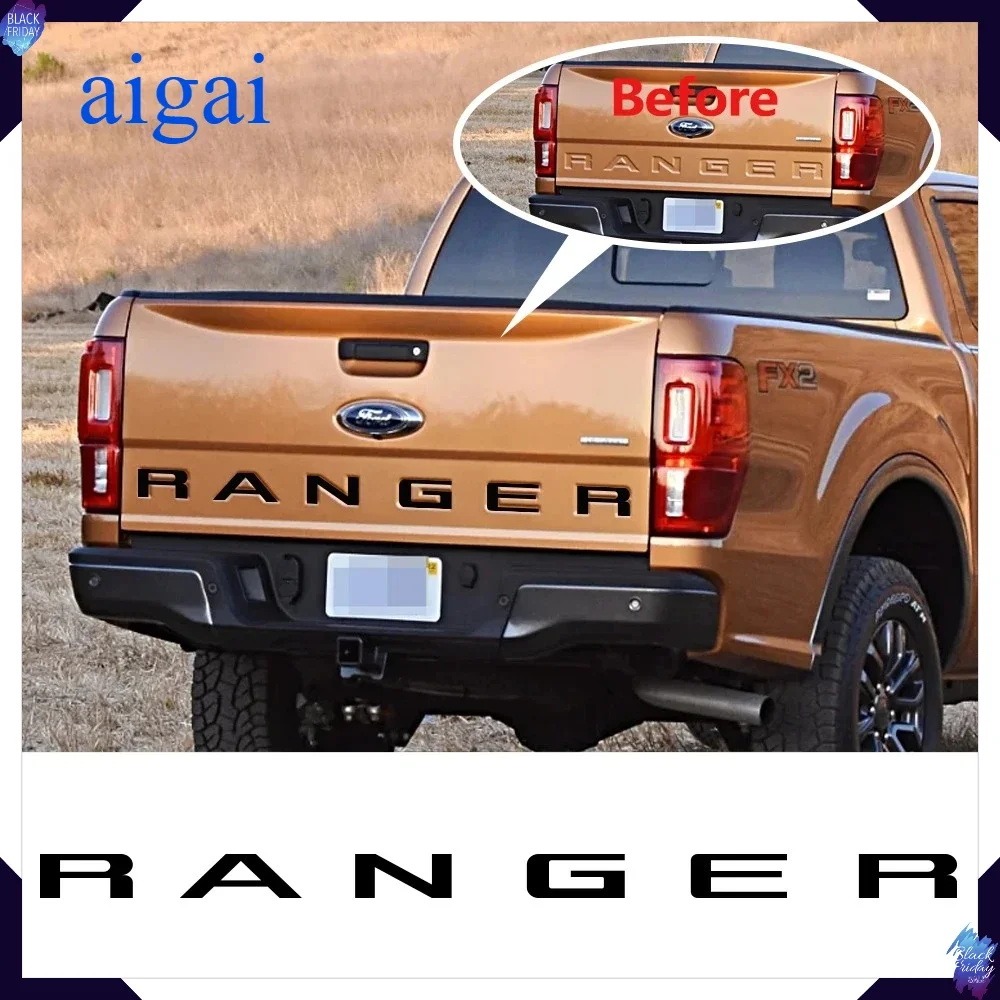 Pickup Tailgate Insert Indent Sticker for  2019-2021 New Car Decor Decals Vinyl Letter Cover Auto Tuning Accessories