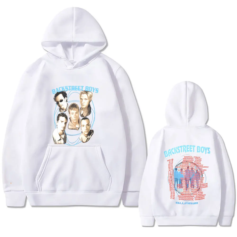 Backstreet Boys European Tour 99 Graphic Hoodie Men Women\'s Vintage Oversized Sweatshirt Pop Music Boy Band Bsb Group Hoodies