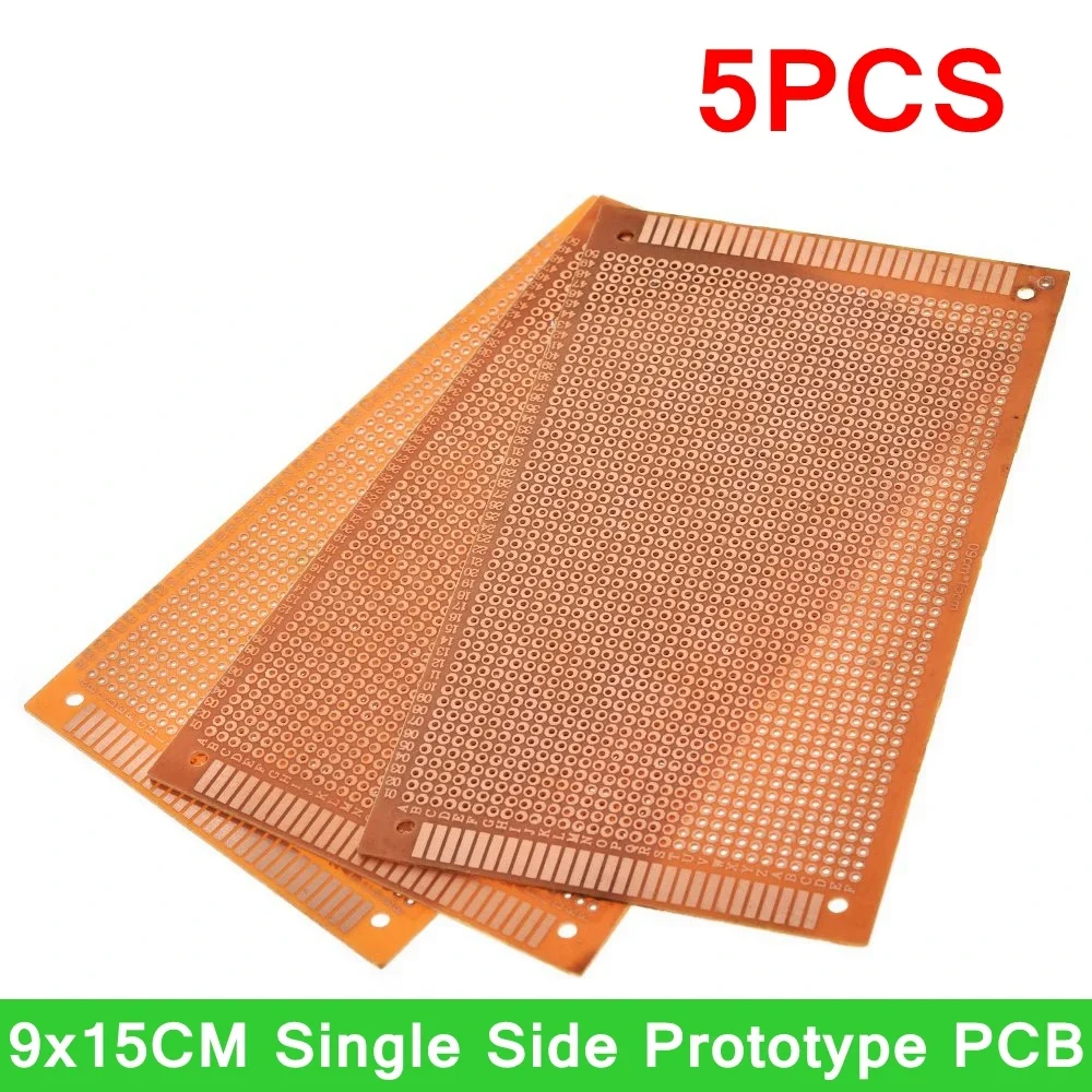5 sztuk 9x15 9*15cm jednostronny prototyp PCB uniwersalna płytka eksperymentalna bakelitowa płyta miedziana płytka drukowana żółta