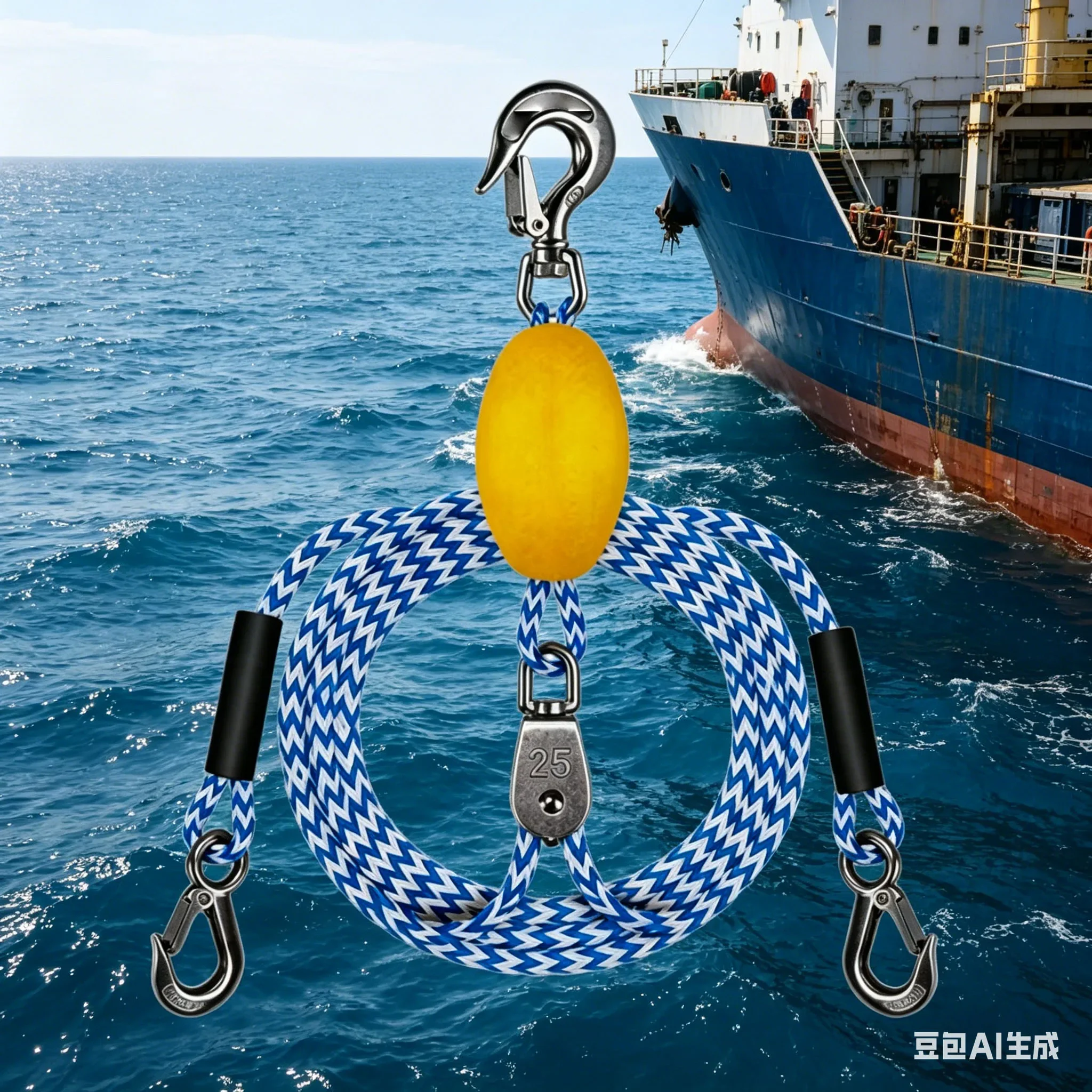 1pc Tow Rope Connector 46cm/2.4m Tubing Tow Rope Quick Hook  For Tubing Boat/Canoe/Rowing Rope Inflatable Float Connector