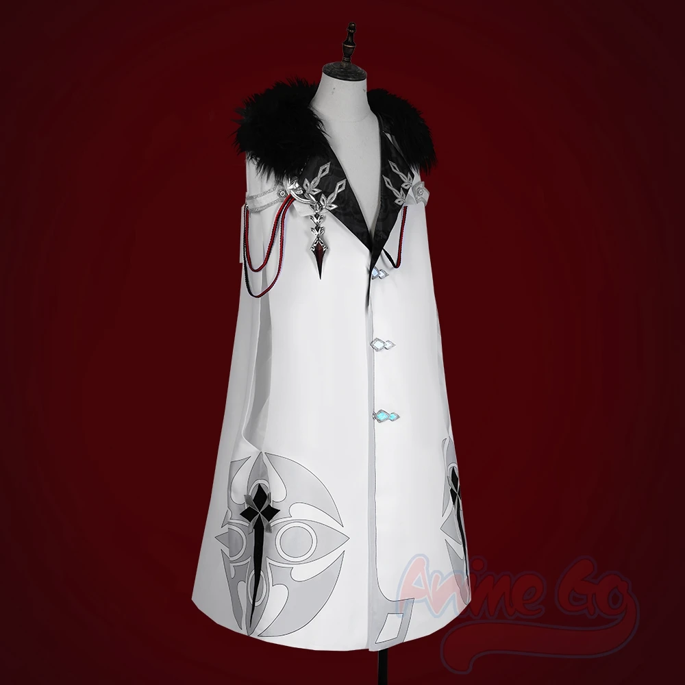 Genshin Impact Fatui Cosplay Kostuum Doctor Harlecchino Capitano Tartaglia Marionet Pulcinella Colombina Volwassen Mantel C07575