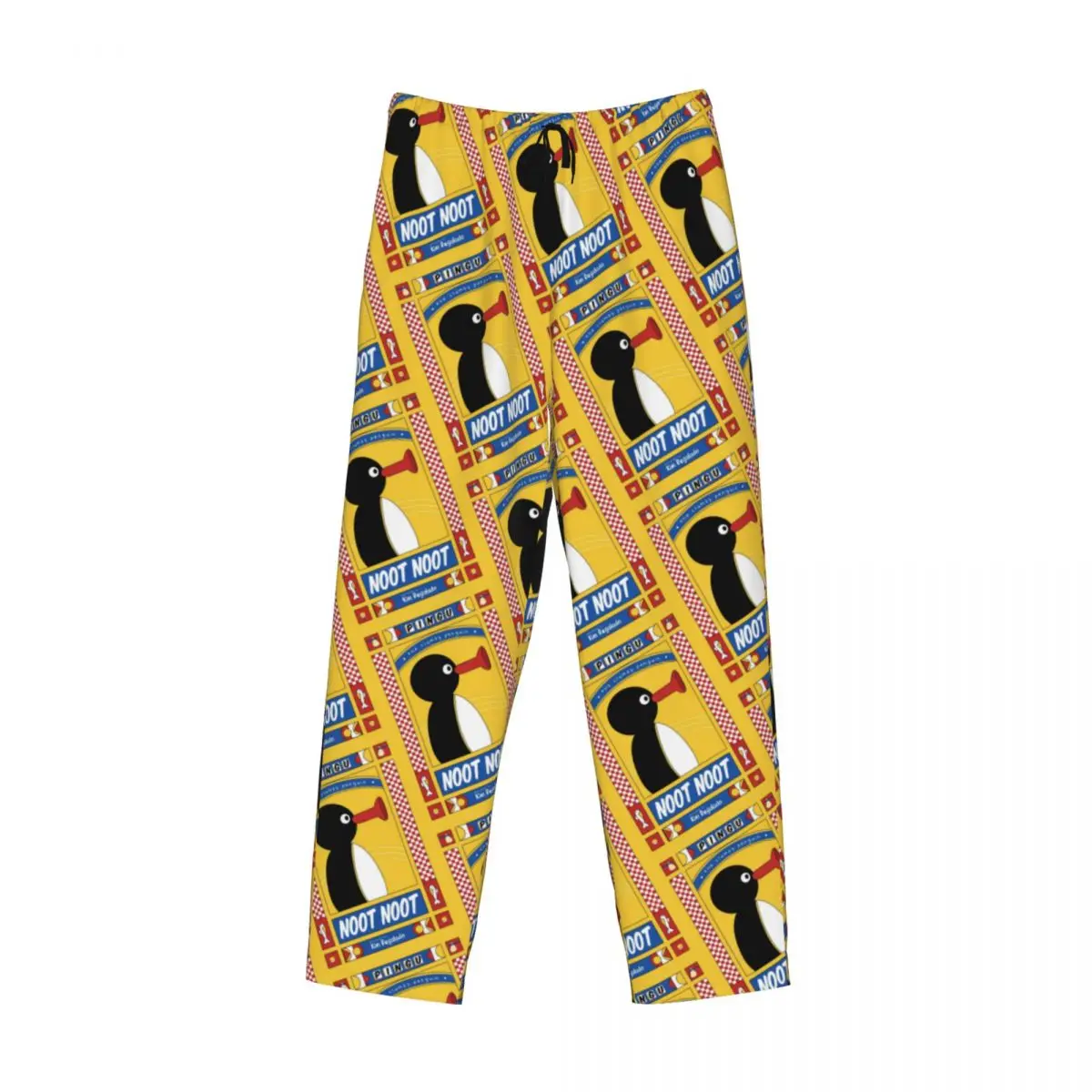 مخصص الرجال Noot Noot Pingu بيجامة السراويل طباعة البطريق ميرش ملابس النوم قيعان مع جيوب