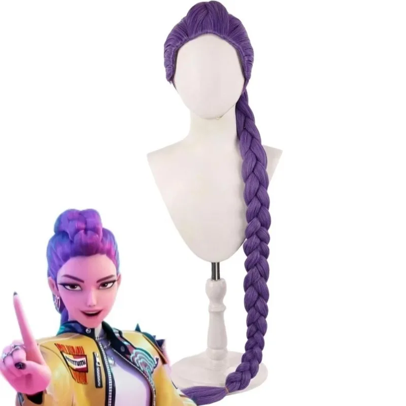 Film Kpop Cosplay pruiken anime Rumi Mira Zoe kostuum pruiken paarse vlecht kids accessoires rekwisieten Rumi pruiken carnaval rekwisieten