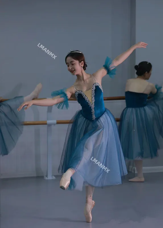 Ballet performance costume, adult competition dance costume, children's gauze skirt, long skirt, fluffy skirt