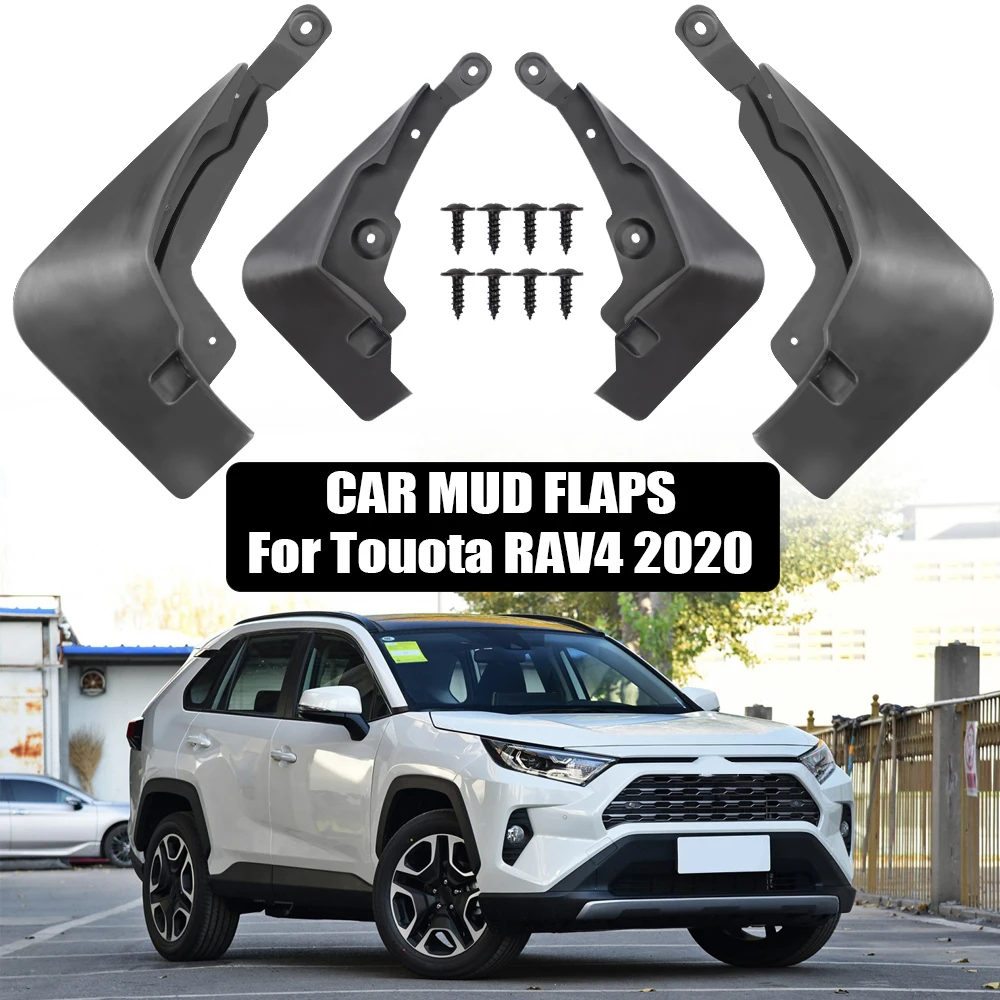 Scratch Resistant Mud Flaps Car Mudguards PP Anti Sludge Fender 4 Piece/Set for Toyota RAV4 2020