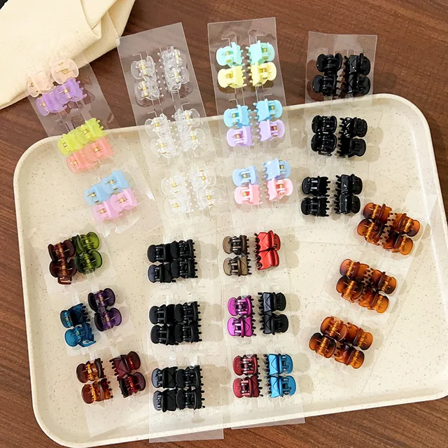 12 sztuk/partia nowy Mini plastikowy mały klips do chwytania małe włosy Grab grzywka klip spinka do włosów złamane akcesoria do włosów