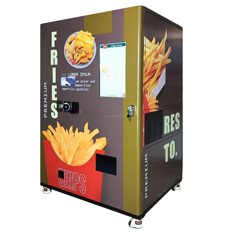 2026 New FL Customized French Fries Machine Vending  Chicken Nuggets  Auto Maker Sticker Chicken Chips Touch Vending Machine