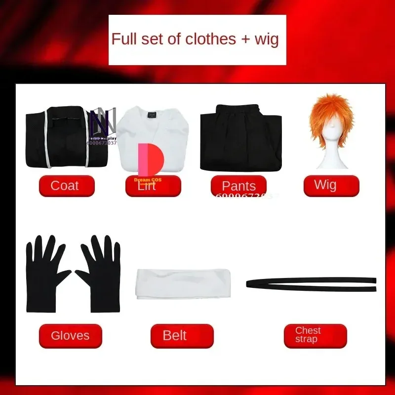 CyBLEACH Anime Kurosaki Lchigo Kostum Cosplay Pesta Penting Cosplay Manga Jepang Ramah Budget Desain Eksklusif Halloween