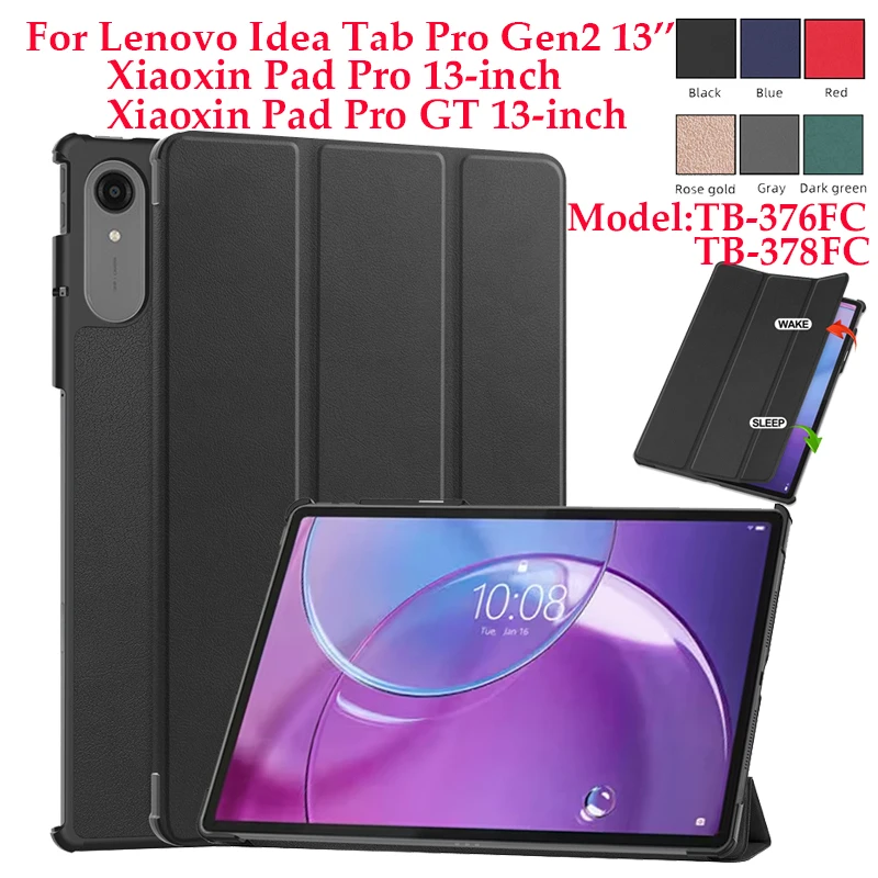 

Ударопрочный чехол из искусственной кожи для Lenovo Xiaoxin Pad Pro GT 13 Idea Tab Pro Gen 2 2026 TB-376FC TB-378FC 13 дюймов