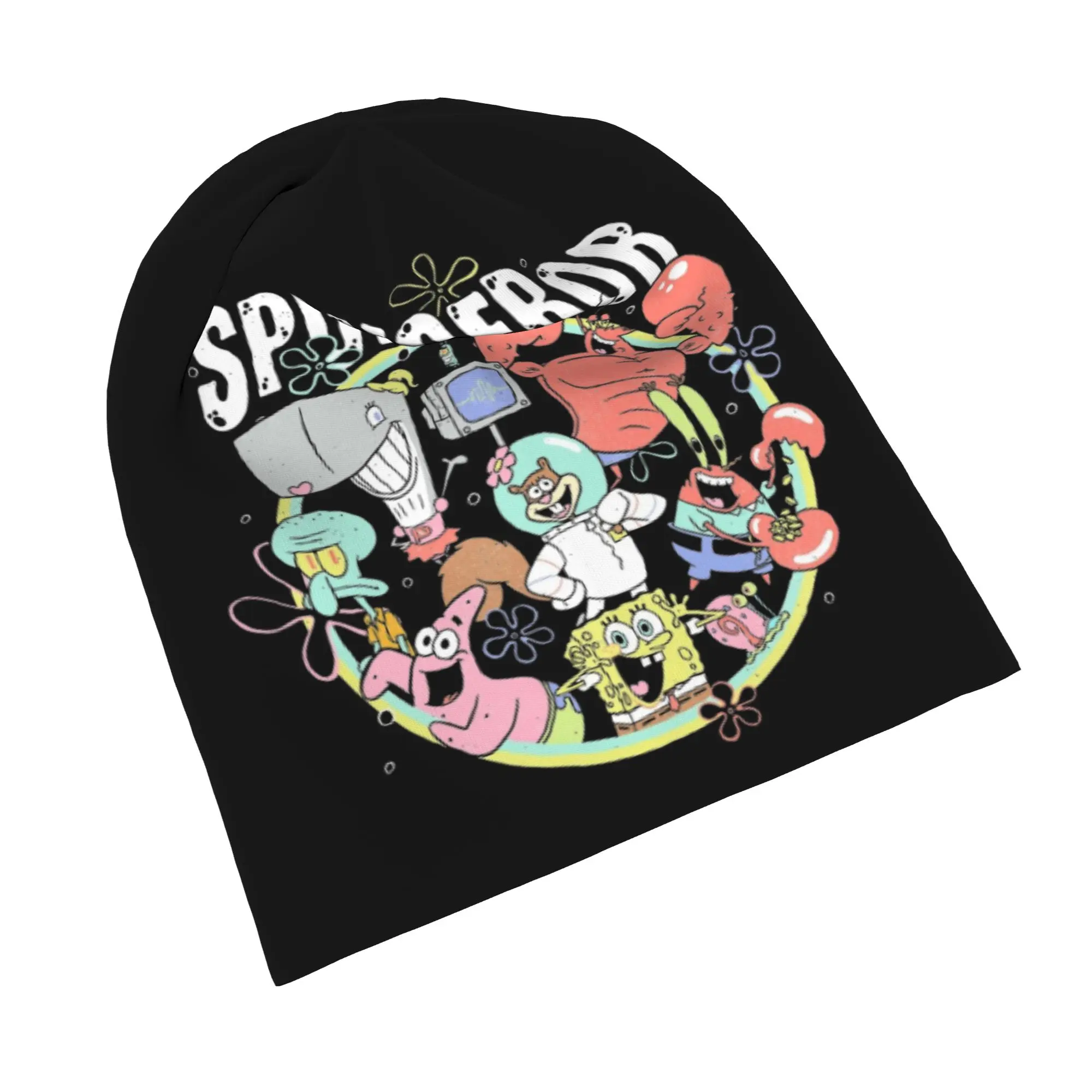 Spongebobed Caps  Hip Hop Adult Outdoor Skullies Beanies Hats Summer Warm Dual-use Bonnet Knitted Hat