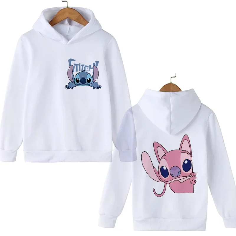 Y2K 90s Fashion Anime Stitch Hoodie Children Cartoon Clothes Kid Girl Boy Lilo and Stitch Sweatshirt Manga Hoody Baby Casual Top