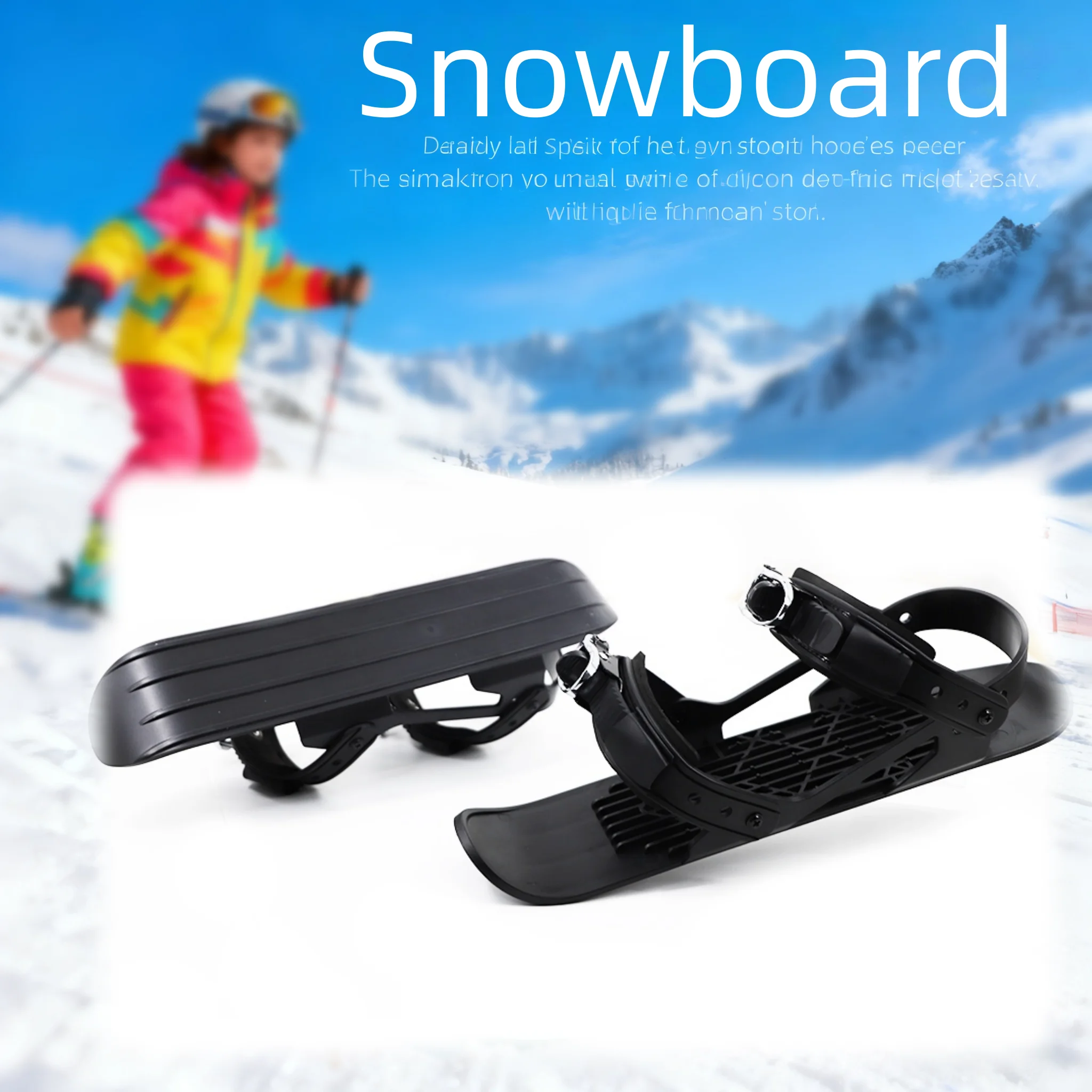

Adjustable Mini Short Snow Skateboard for Children And Adults Portable Ski Skates Snowboard Boots Skiboards for Winter Outdoor