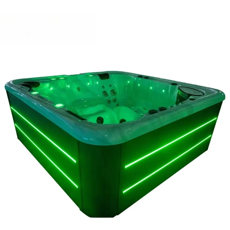 Hydrorelax Spa Massage 5 Person Hot Tub Acrylic Luxury Freestanding Bathtub Rectangular Hot Spa Tub