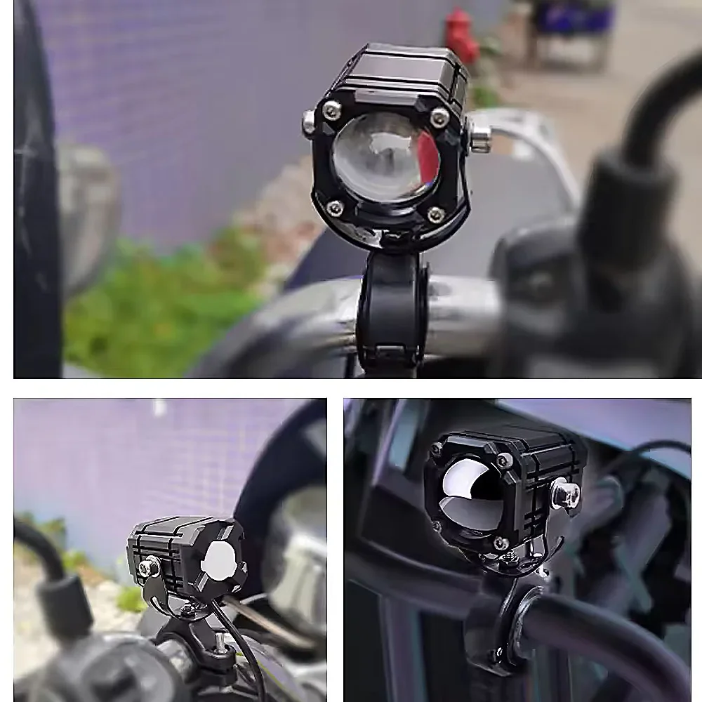

60W Motorcycle light Motorbike Off-road Front Auxiliary 6000lm 6000k/3000k Super Bright Driving Led Light Headlight 3-way Switch