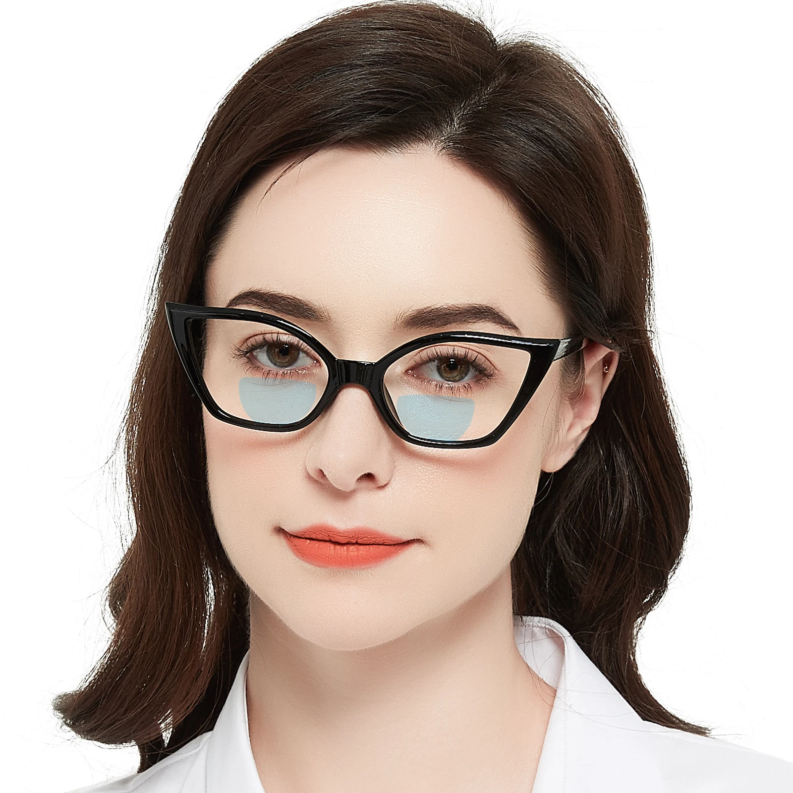 

Бифокальные очки для чтения для женщин, анти-синий свет, кошачий глаз, очки для пресбиопии, модные бифокальные увеличительные очки для дальнозоркости + 1,0