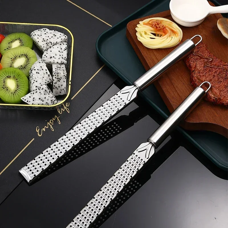 Stainless steel long handle cheese Grater Cheese baking cheese grater Lemon zest grater Kitchen gadget images - 6