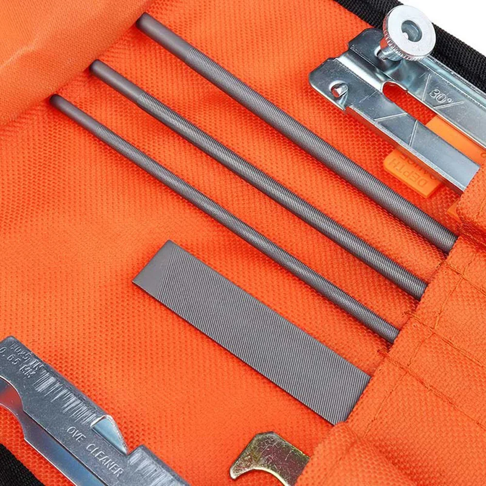 

Chainsaw Chain Grinding Kit Professional Chainsaw Sharpener Set with Bag Round/Flat File Sharpener Tools for Woodworking