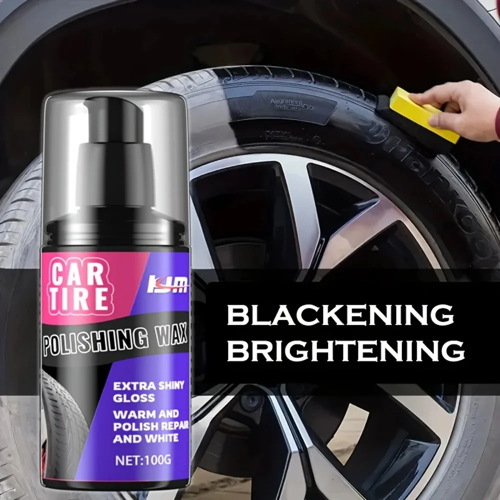 Crema restaurador de plástico y neumáticos negra: evita grietas, restaura el brillo, protección UV para neumáticos de automóviles, bicicletas y motocicletas y pla