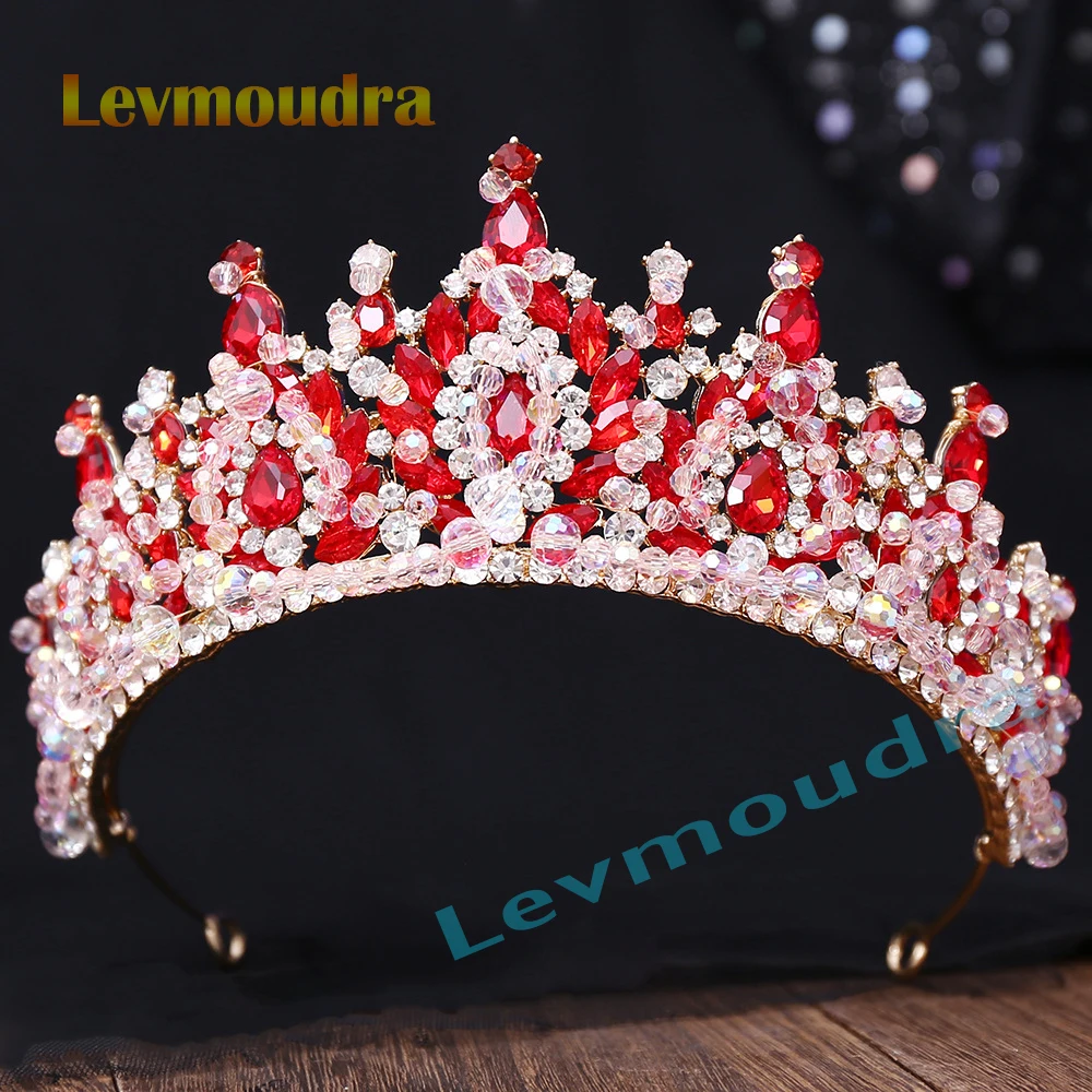 

Levmoudra Wedding Tiaras for Women Luxury Quinceanera Crowns for Women Pageant Birthday Bridal Hair Accessories