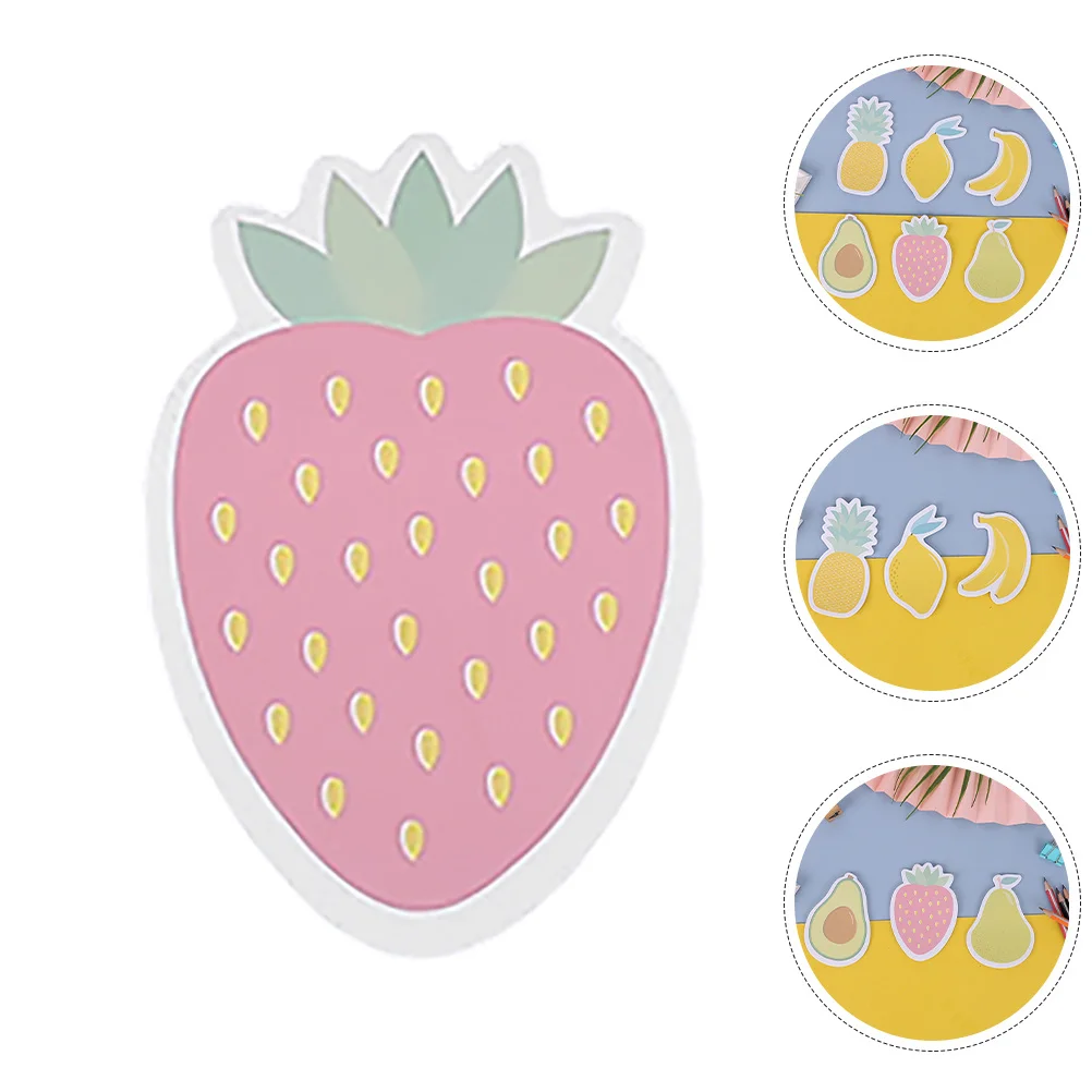 

6Pcs Fruit Peelable Adhesive Cute Fruit-Shaped Memo Pads Fun Decorative Notepads for Office Study Home Organization