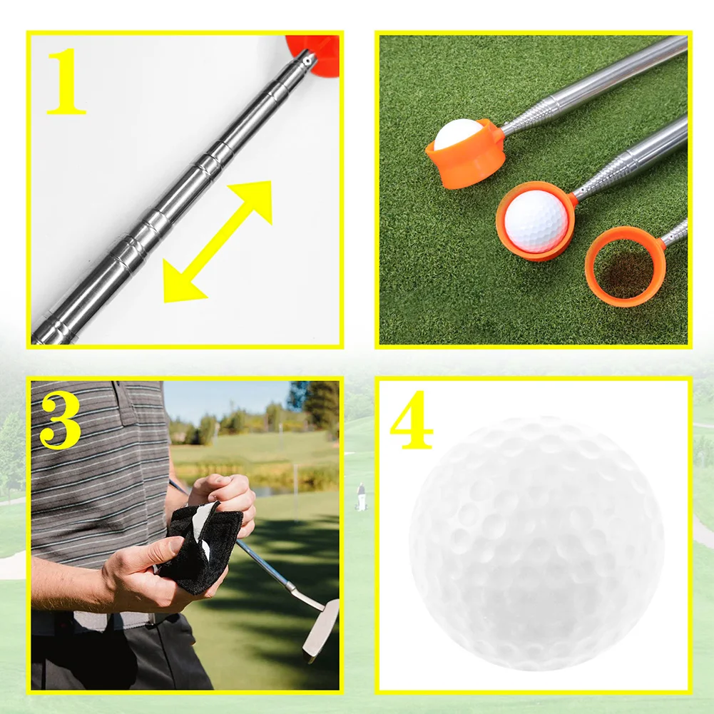 9ft/12ft Comfortable Handle Golf Ball Pickup Telescopic Extandable Golf Ball Picker Stainless Steel Golf Supplies