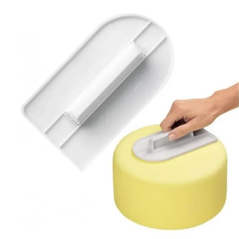 Silicone Cake Smoother Polisher Scraper Tools Cake Decorating Smoother Fondant Sugarcraft DIY Pastry Baking Tools Color Random