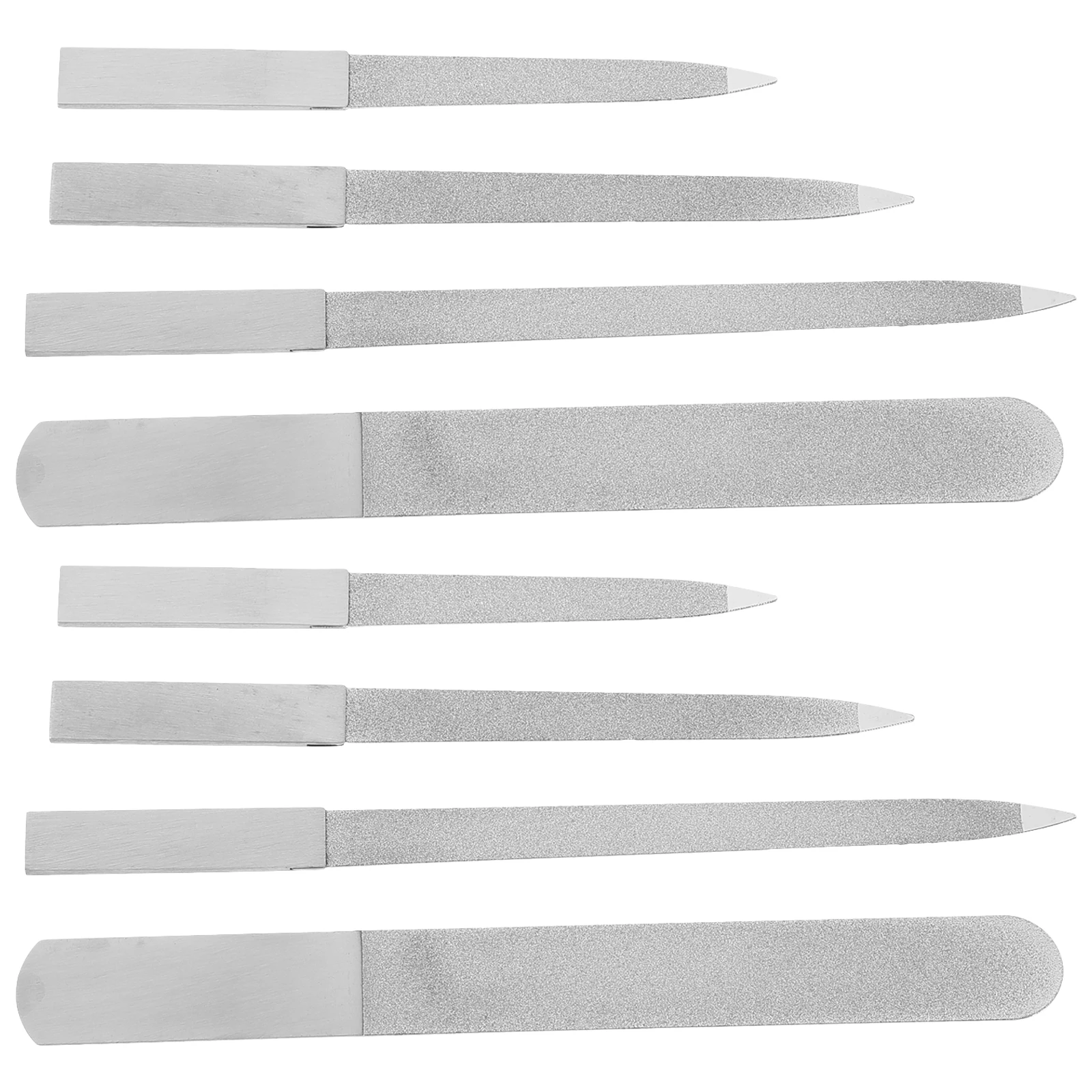 

8 Pcs Double Sided Nail File Set Buffers Professional Stainless Steel Manicure Tools