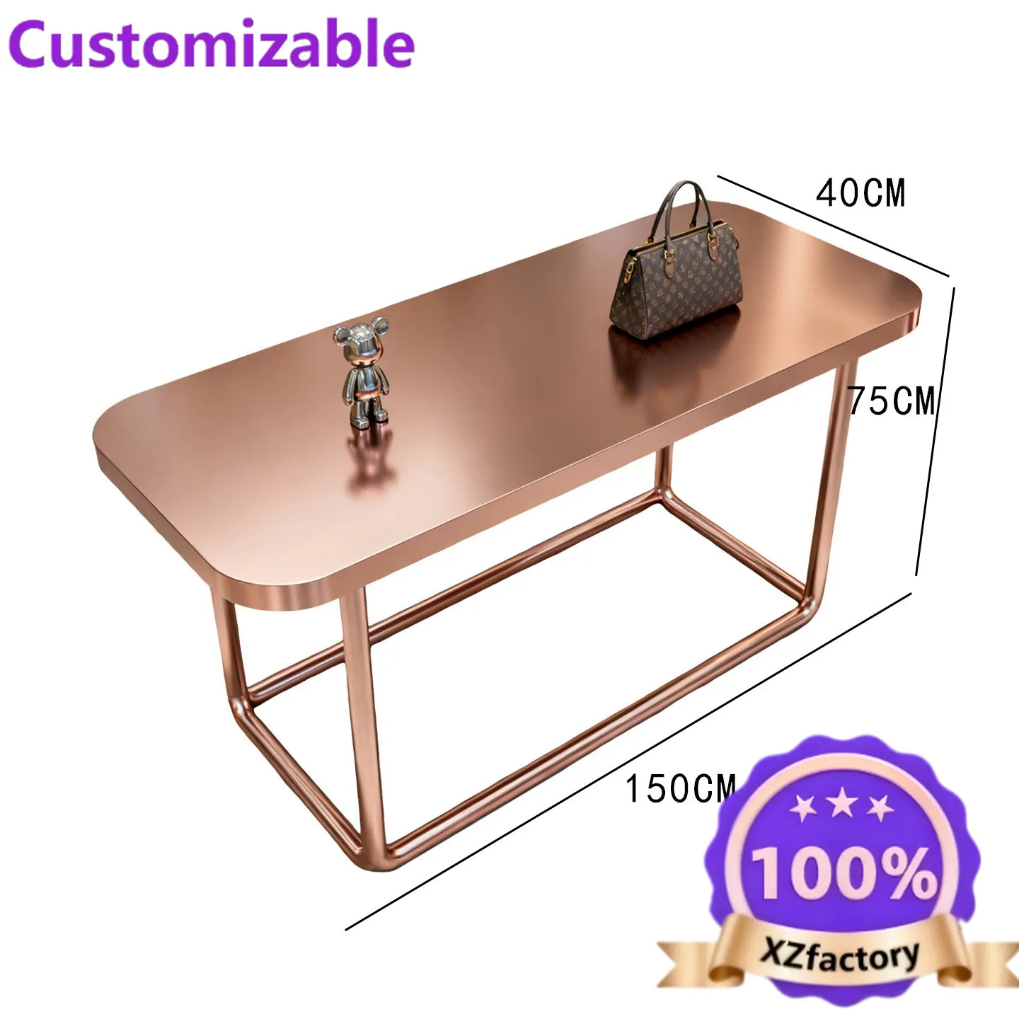 Factory Direct 2026 Shoe store, island, Taiwan, beauty salon, showcase, store, stainless steel assembly table, display table, ex
