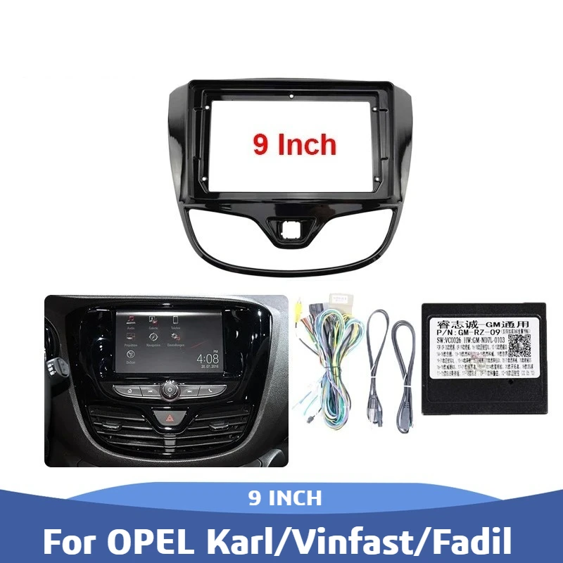 2017-2020 para OPEL Karl/Vinfast/Fadil Radio de coche Panel de Fascia marco de cubierta de Facia Cable Canbus arnés decodificador de cableado