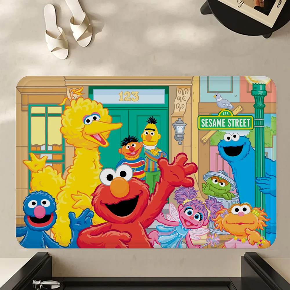 Cute Cookies Sesame Street Floor Mat Retro Multiple Choice Living Room Kitchen Rug Non-Slip Modern Home Decor