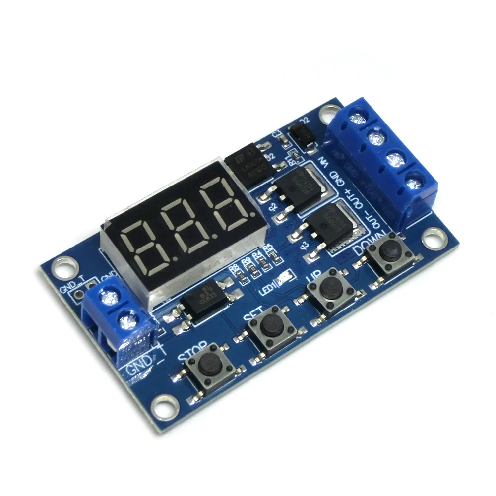 DC 5V ~ 36V Dual MOS LED Digital Time Delay Relay Trigger Cycle Timer Delay Switch Circuit Board Timing Control Module DIY