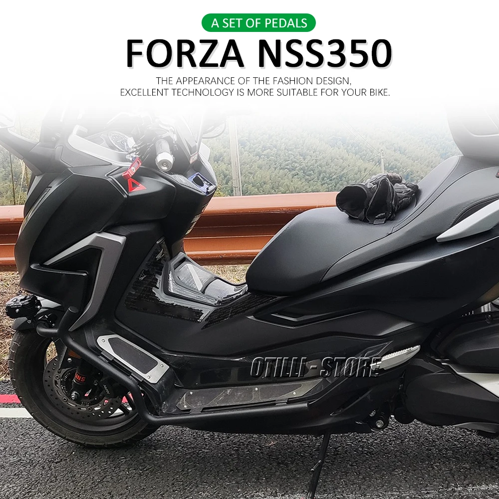 Forza 125 Motorcycle Stainless Steel Front and Rear Footerst Footboard Step Foot Pegs Pedal  For Honda Forza350 Nss350 Forza 350