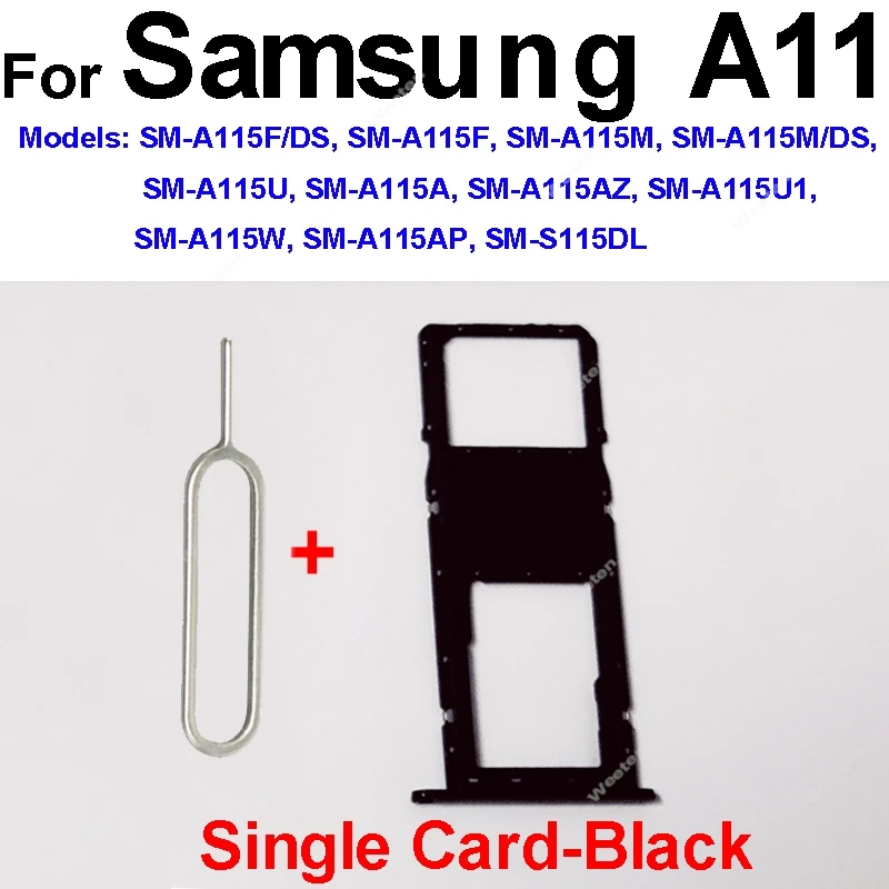NEW SD Card Holder For Samsung Galaxy A11 A12 SM-A115F SM-A125F cell phone Storage Card SIM Card Tray Slot connector Accessory