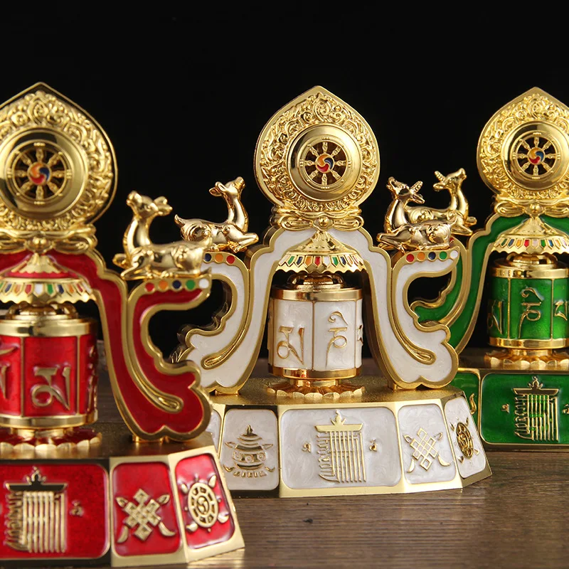 

Красочный тибетский декор: электрический молитвенный колесо-кайлин на батарейках для автомобиля