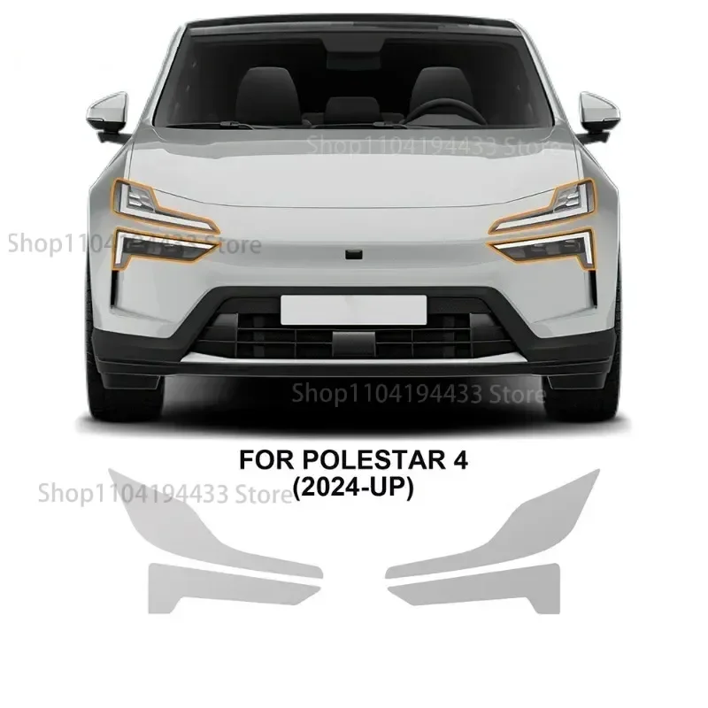 

Car Covers Headlight Protective Film Black Transparent Sticker Anti Scratch Auto Repair Accessories For Polestar 4 2024 2025