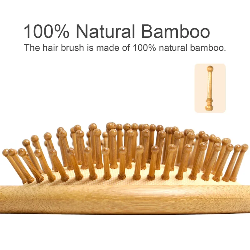 1개 대나무 패들 쿠션 헤어 브러시 전문 두피 마사지 - Bamboo Hair Brush 리뷰 및 가격