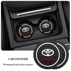 Almohadilla de fieltro decorativa para coche, posavasos para taza de agua a prueba de polvo, adecuado para Toyota C-hr Corolla Camry Rav4 Yaris Hilux Prius, 1/2 Uds.