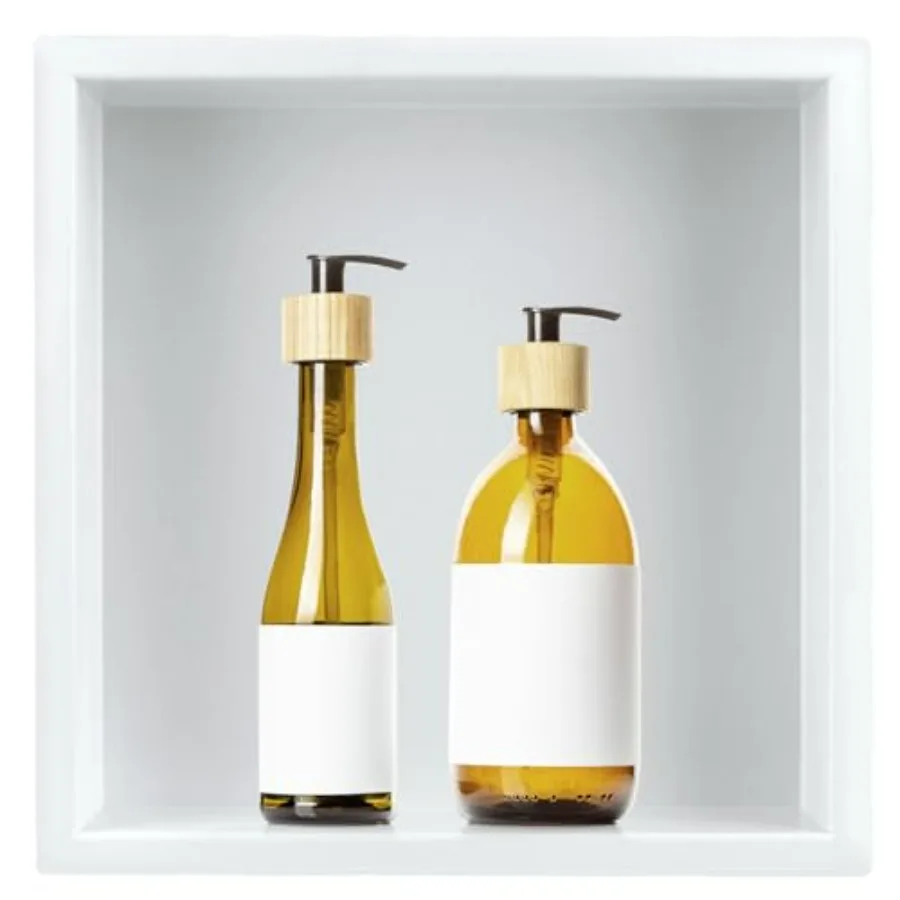 

Встраиваемая ниша для душа из матовой белой нержавеющей стали 12×12 для отверстия в стене 11×11, полка-вставка для ванной комнаты