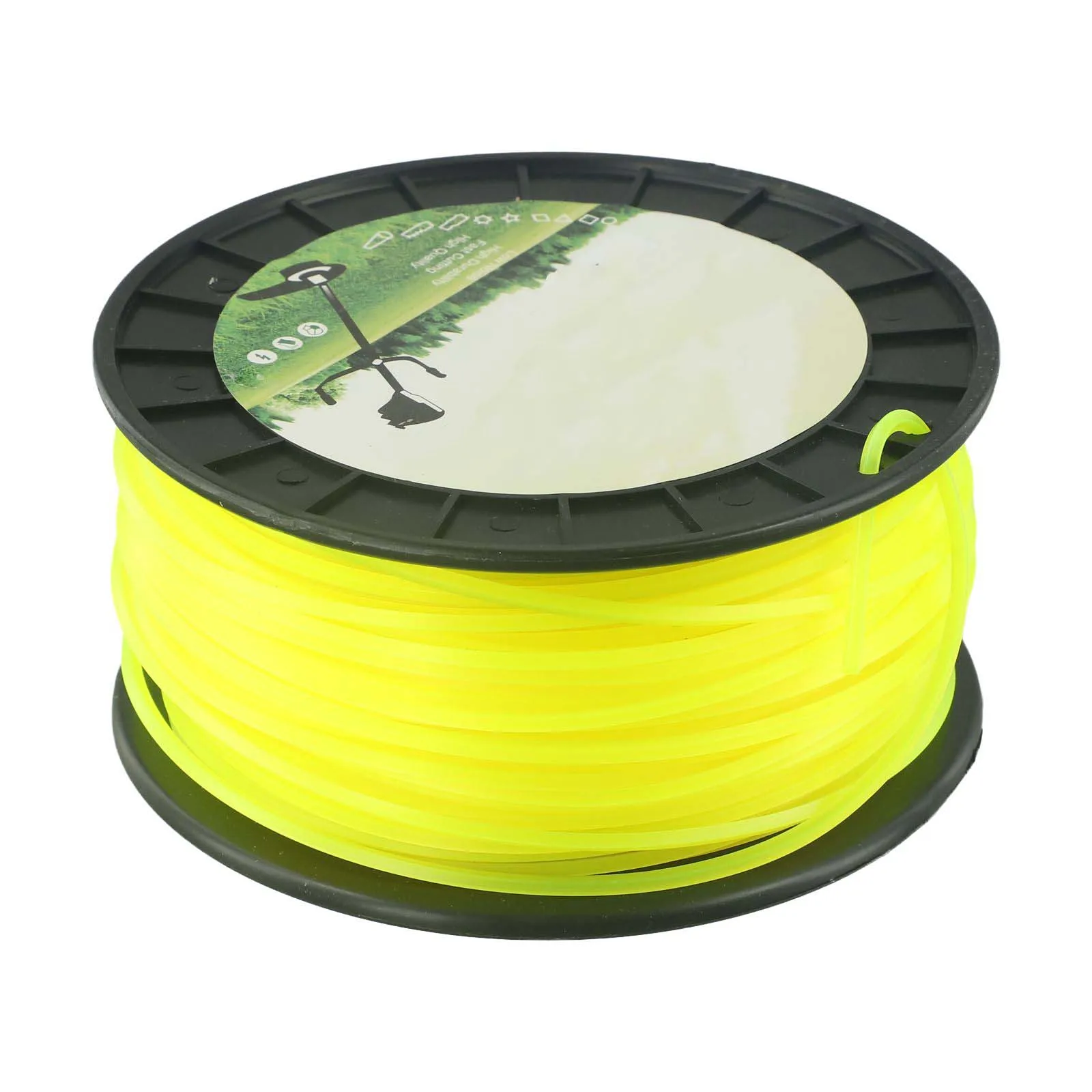 Spare Yellow Square Trimmer Line Wire For Grass Brushcutters Nylon 3mm X 100m Herramientas Ferramentas Taladros Parafusadeira