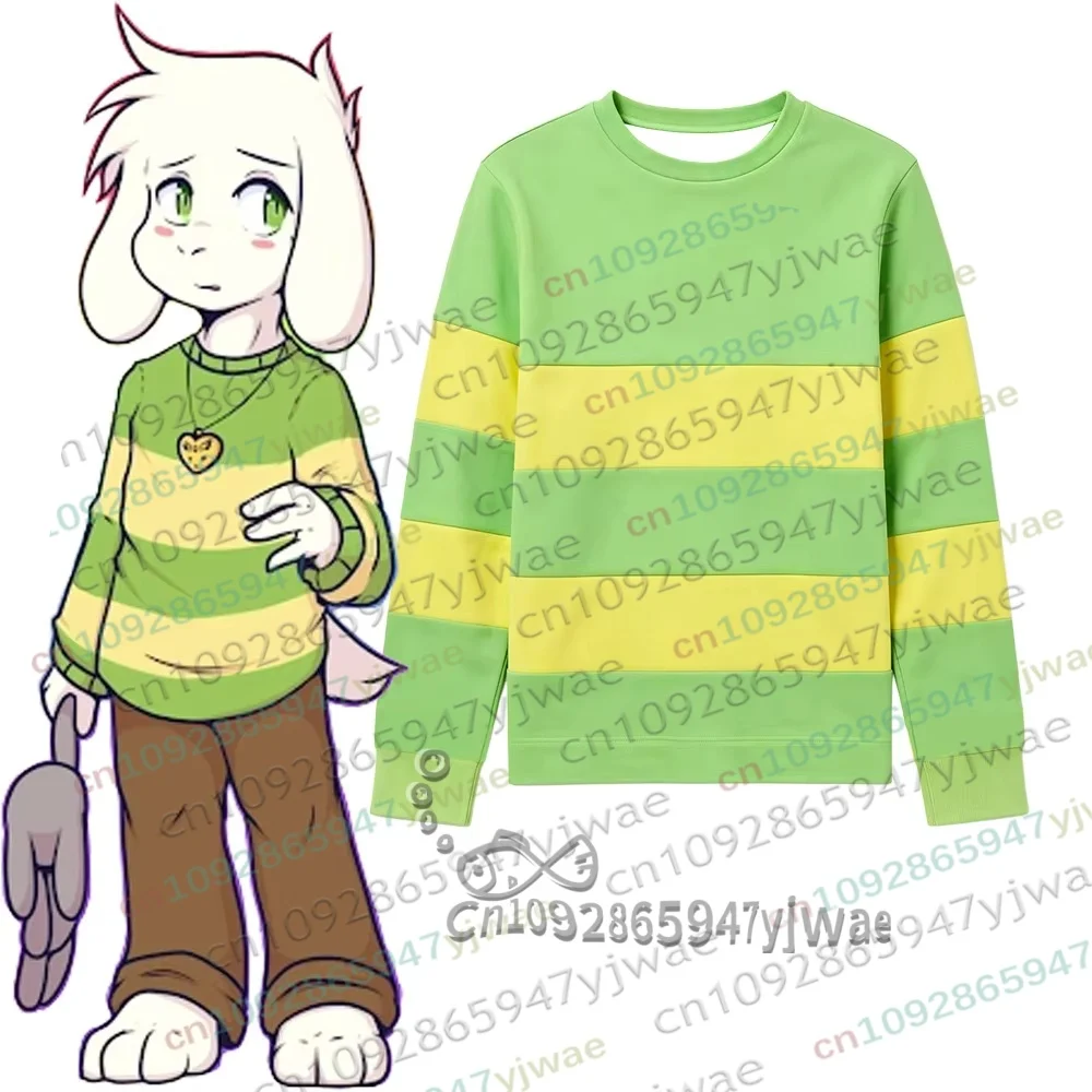 Undertale Deltarune Cosplay Rundhals-T-Shirt Langarm Lose Mode Unisex T-Shirts Lässige Paar-Sportbekleidung Herren Damen Kleidung – Detail 3