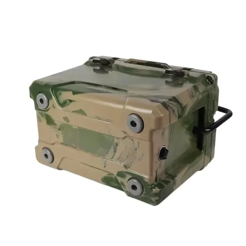 مبرد ثلج مموه مع مقبض صندوق تجميد للتخييم للسفر في النزهات الخارجية