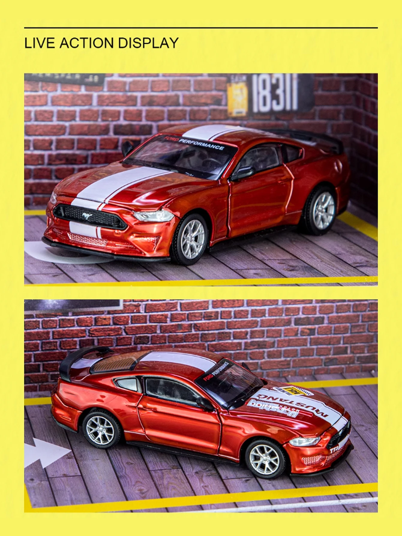 CCA 1/42 2018 Ford Mustang GT die-cast alloy model car assembly modification series toy car Boys gift collection