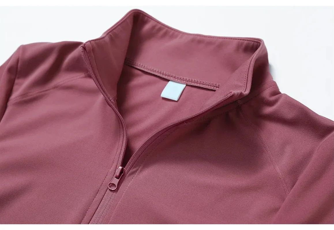 Women's Yoga Shirt Half Zipper Long Sleeved Sports Gym Jacket Workout Running Training Fitness Top Push Up Running Yoga Tops