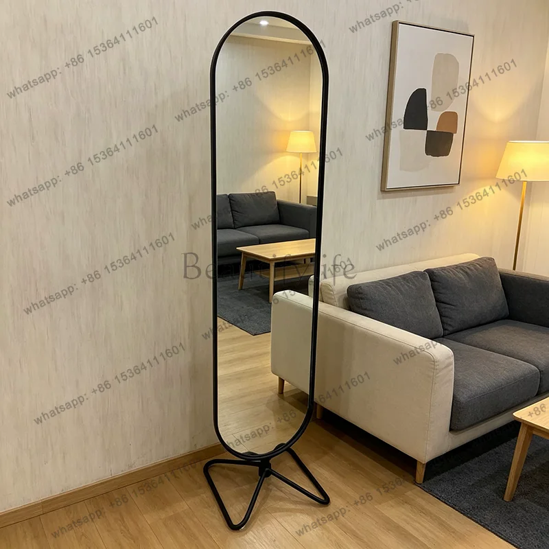 LD Funky Floor Mirror Long Luxury Bathroom Men Bedroom Standing Girls Full Body Mirror Moving Espelhos   Decorations