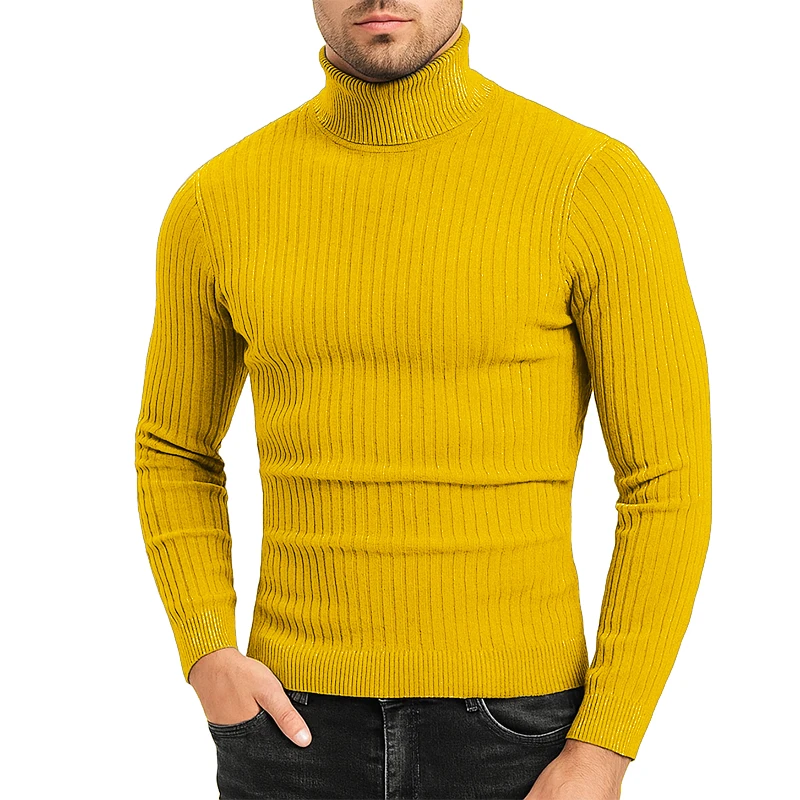 Autumn Sweaters Turtleneck Cable Knitted Pullover - Image 2